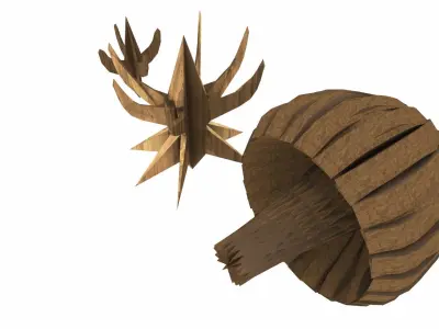 Heneturianer Spacestations Low-poly 3D model