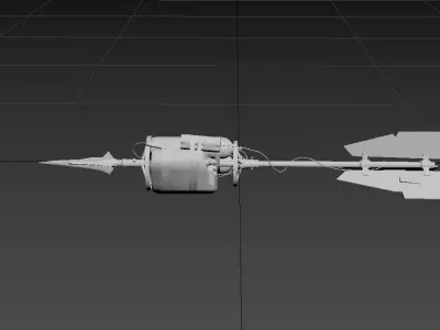 Cyber explosion arrow Low-poly 3D model