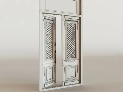 Old green door 3D model