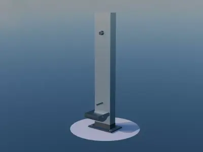 Street Canine Fountain Prop 3D model