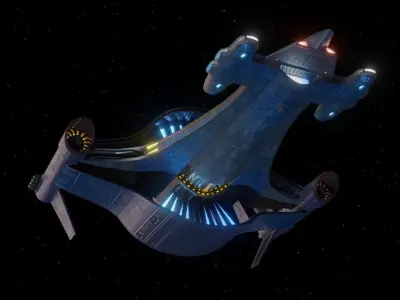 Orion Race-Built Spaceship based on Star Trek 3D model