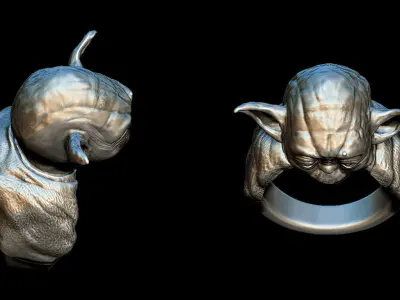 Yoda ring 3D print model