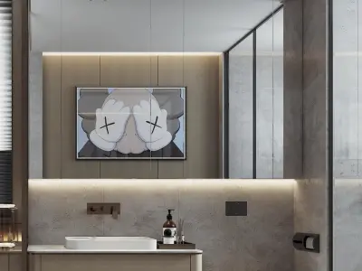 decoration Home Modern bathroom villa 3D model