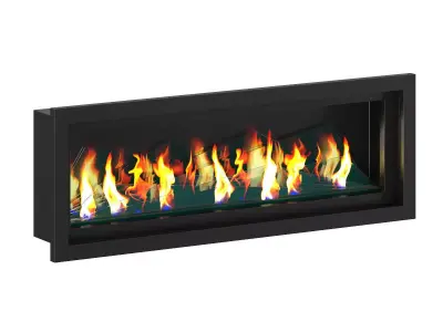 Wall Gas Fireplace 2 3D model