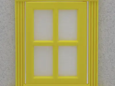 Functional Single window style 4 multi-color and multi-material  3D print model