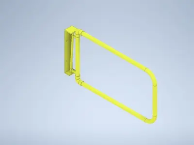 Self-closing gate 3D model