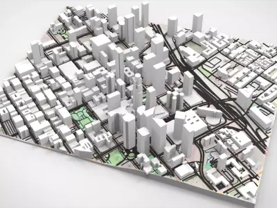 Cityscape Los Angeles United States  3D model