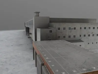 LHBP Hangar 1 Low-poly 3D model