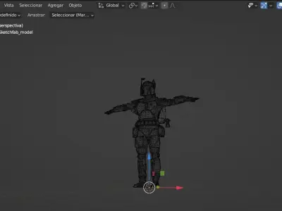 Boba Fett  Low-poly 3D model
