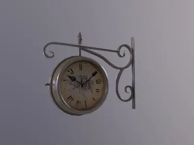 Wall Clock 3D model Free low-poly 3D model