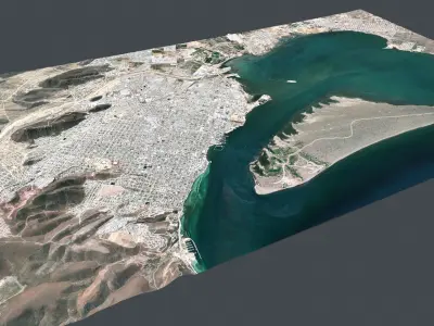 Cityscape  Low-poly 3D model