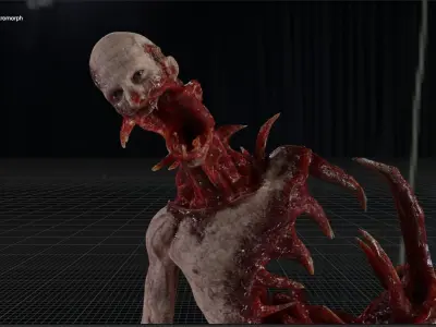 Dead Space Necromorph Low-poly 3D model