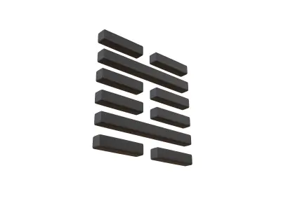 I Ching Hexagrams 29 kan v1 001 Low-poly 3D model