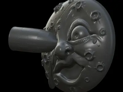 a trip to the moon pin 3D print model