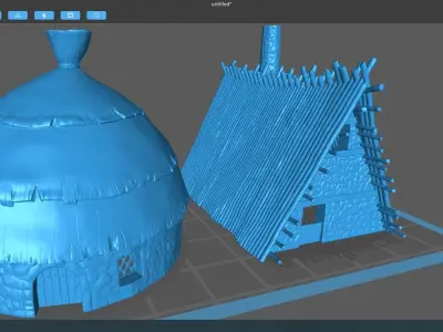 Gaul village houses vol 1 3D model