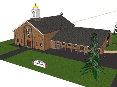 Architecture-Religion-God-Culture-Temple-0299 church 3D model