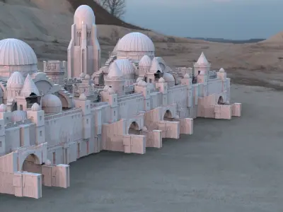 Desert City Walled Ancient  3D model