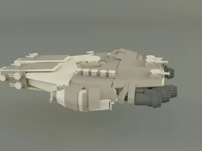  fantastic spacecraft 3D model
