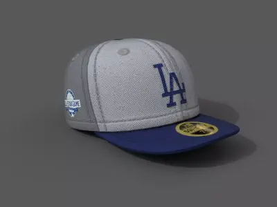 Human cap hat LA Low-poly 3D model