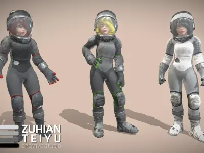 Space Girl 3D model