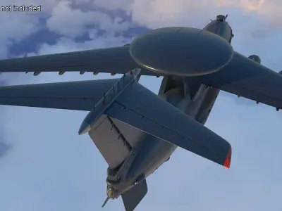  Airborne Radar Patrol Plane Rigged for Cinema 4D 