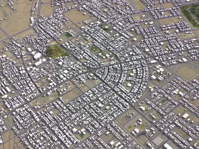 Ar Rass - City 3D Model Low-poly 3D model