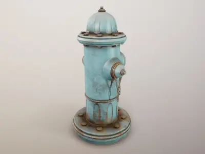 Fire Hydrant PBR Game Ready Low-poly 3D model