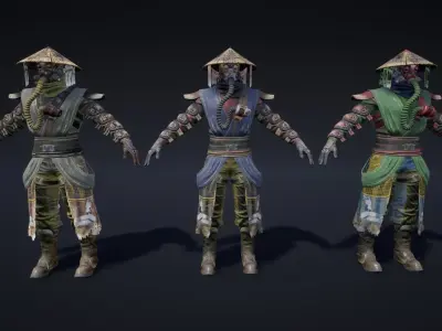 Sci-Fi Mercenaries Pack Low-poly 3D model