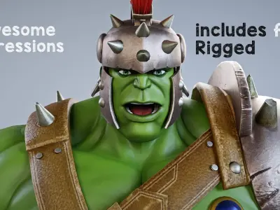 Planet Huk rigged 3D model