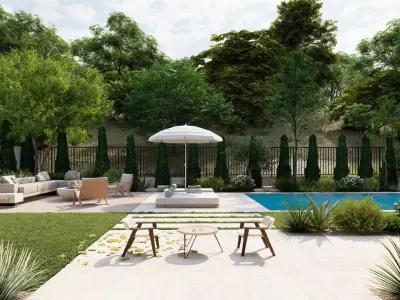 Garden Landscape 3D Model - SketchUp and Lumion Scene 3D model