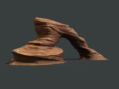 Red Rock Sandstone Pbr 4 Low-poly 3D model