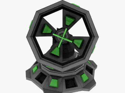 Sci-fi Communication Antenna Low-poly Low-poly 3D model