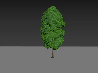 Low Poly Tree Stylish Low-poly 3D model