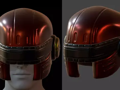 Helmet plastic mask protection pollution  Low-poly 3D model 3D model