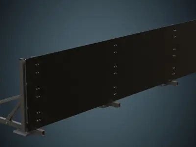 Traffic Barrier 5A Low-poly 3D model