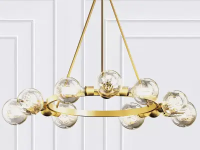 GARIM chandelier with balls hanging from it 3D model