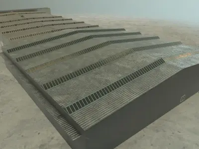 EDDB Hangar 4 Low-poly 3D model