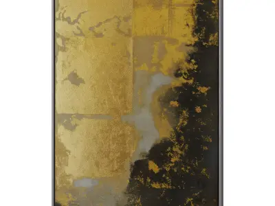 Set of 3 Abstract Paintings in Frames 3D model 57