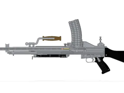 Stoner 63 LMG 3D model