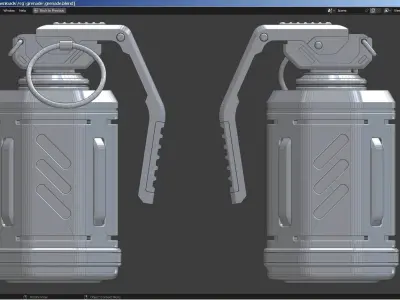 Sci-Fi Grenade 3D model