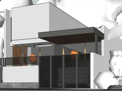 House Exterior Rendering Enscape Texture And Setting 2 3D model