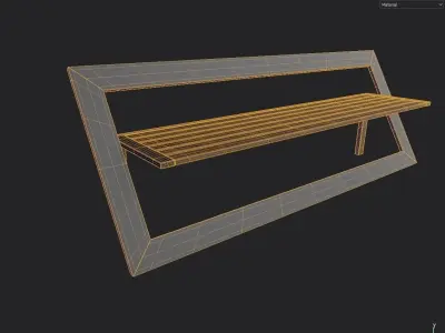 Bench  M17 Low-poly 3D model