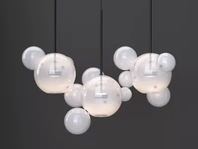 Giopato and Coombes BOLLE 14 bubble FROST and BLACK 3D model