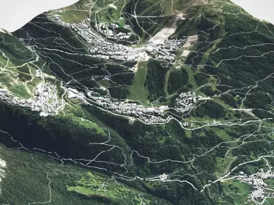 Cityscape Courchevel France  3D model