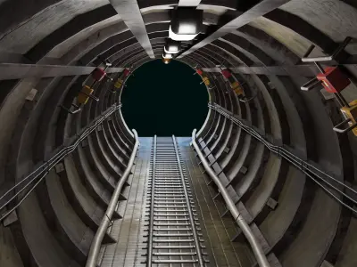 Train Tunnel02 All PBR Unity UE V-Ray Textures Included Low-poly 3D model