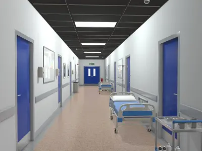 Hospital Hall V2 3D model