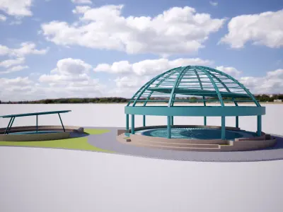 Communal Space Dome Pavilion 3D model