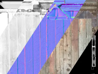 Barn Door Low-poly 3D model