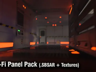 Sci-Fi Panel Pack -SBSAR Texture