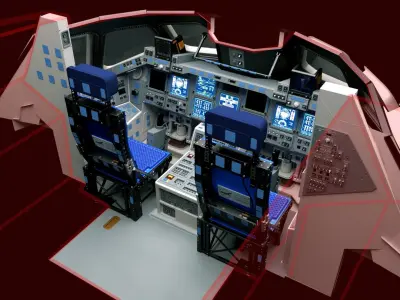  Space Shuttle Cockpit (High Poly) 